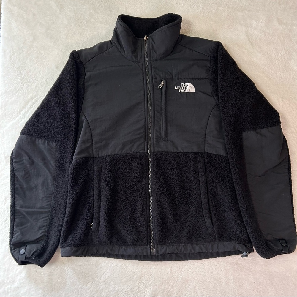 The North Face Women's Jacket Size Small Black Fleece Full Zip Pockets Logo